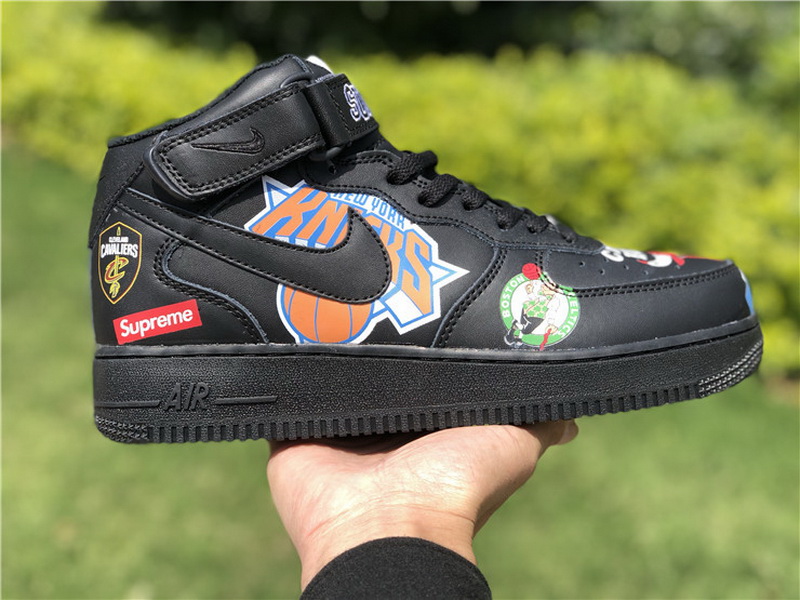 Authentic Nike Air Force X Supreme X NBA Black